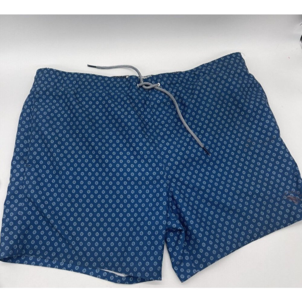 Men's Ted Baker "The World's Your Lobster" Swim Trunks SZ US 40 Blue Drawstring
